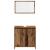 Set mobilier de baie, 4 piese, lemn vechi, lemn prelucrat GartenMobel Dekor