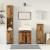 Set mobilier de baie, 4 piese, lemn vechi, lemn prelucrat GartenMobel Dekor