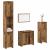 Set mobilier de baie, 4 piese, lemn vechi, lemn prelucrat GartenMobel Dekor