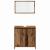 Set mobilier de baie, 3 piese, lemn vechi, lemn prelucrat GartenMobel Dekor