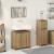 Set mobilier de baie, 3 piese, stejar artizanal, lemn prelucrat GartenMobel Dekor