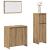 Set mobilier de baie, 3 piese, stejar artizanal, lemn prelucrat GartenMobel Dekor