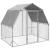 Pui de găină cu acoperiș 2,5x2x2,25 m oțel galvanizat GartenMobel Dekor