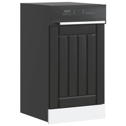 Panou pentru mașină de spălat vase „Lucca” lemn negru prelucrat GartenMobel Dekor