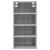 Dulap suspendat, gri sonoma, 30x29,5x60 cm, lemn prelucrat GartenMobel Dekor