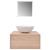 Set mobilier baie, 3 piese, bej, cu chiuvetă GartenMobel Dekor