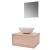 Set mobilier baie, 3 piese, bej, cu chiuvetă GartenMobel Dekor