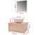 Set mobilier baie, 3 piese, bej, cu chiuvetă GartenMobel Dekor