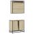 Set mobilier de baie, 2 piese, stejar sonoma, lemn prelucrat GartenMobel Dekor
