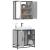 Set mobilier de baie, 2 piese, gri sonoma, lemn prelucrat GartenMobel Dekor