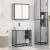 Set mobilier de baie, 2 piese, gri sonoma, lemn prelucrat GartenMobel Dekor
