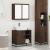 Set mobilier de baie, 2 piese, stejar maro, lemn prelucrat GartenMobel Dekor