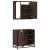 Set mobilier de baie, 2 piese, stejar maro, lemn prelucrat GartenMobel Dekor