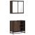 Set mobilier de baie, 2 piese, stejar maro, lemn prelucrat GartenMobel Dekor