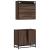Set mobilier de baie, 2 piese, stejar maro, lemn prelucrat GartenMobel Dekor