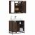 Set mobilier de baie, 2 piese, stejar maro, lemn prelucrat GartenMobel Dekor