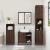 Set mobilier de baie, 2 piese, stejar maro, lemn prelucrat GartenMobel Dekor
