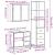 Set mobilier de baie, 3 piese, gri sonoma, lemn prelucrat GartenMobel Dekor