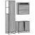 Set mobilier de baie, 3 piese, gri sonoma, lemn prelucrat GartenMobel Dekor
