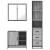 Set mobilier de baie, 3 piese, gri sonoma, lemn prelucrat GartenMobel Dekor