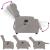 Scaun reclinabil electric pentru masaj Cloud Grey Fabric GartenMobel Dekor