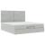 Cadru de pat otoman cu saltele Gri deschis 160x200cm catifea GartenMobel Dekor