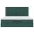 Cadru de pat otoman cu saltele Verde închis 160x200cm catifea GartenMobel Dekor
