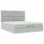 Cadru de pat otoman cu saltele Gri deschis 160x200cm catifea GartenMobel Dekor