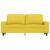 Canapea cu 2 locuri, galben deschis, 140 cm, material textil GartenMobel Dekor