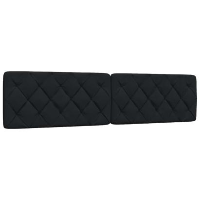 Pernă pentru tăblie de pat, negru, 200 cm, material textil GartenMobel Dekor