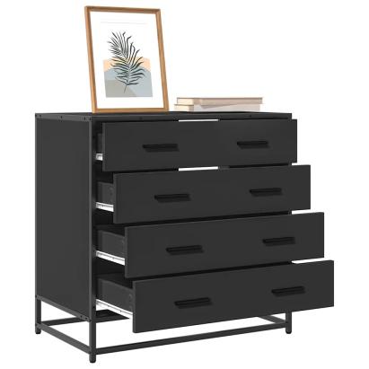 Dulap cu sertare, negru, 70x41x70 cm, lemn compozit GartenMobel Dekor