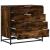 Dulap cu sertar, stejar fumuriu, 70x41x70 cm, lemn prelucrat GartenMobel Dekor