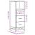 Dulap de baie, stejar afumat, 35x37,5x100 cm, lemn prelucrat GartenMobel Dekor