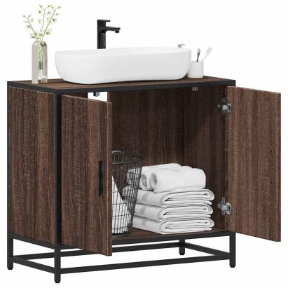 Dulap pentru chiuvetă de baie stejar maro 65x33x60 cm lemn GartenMobel Dekor