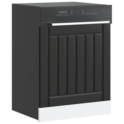 Panou pentru mașină de spălat vase „Lucca” lemn negru prelucrat GartenMobel Dekor