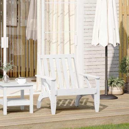 Scaun Adirondack de grădină alb 75x77x77 cm lemn masiv de pin GartenMobel Dekor