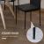 Set 4 scaune bucatarie/living, Tay, poliester, metal, negru, 41x50x97 cm GartenVIP DiyLine