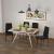 Set 4 scaune bucatarie/living, Tay, poliester, metal, negru, 41x50x97 cm GartenVIP DiyLine