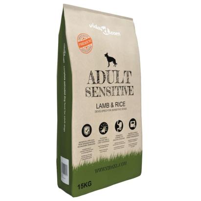 Hrană câini uscată Premium, miel & orez adulți sensibili, 15 kg GartenMobel Dekor