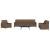 Set de canapele, 3 piese, maro, textil GartenMobel Dekor