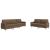 Set de canapele, 2 piese, maro, textil GartenMobel Dekor