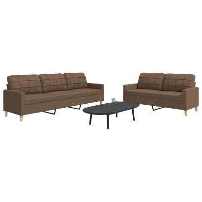 Set de canapele, 2 piese, maro, textil GartenMobel Dekor