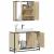 Set mobilier de baie, 2 piese, stejar sonoma, lemn prelucrat GartenMobel Dekor