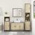 Set mobilier de baie, 2 piese, stejar sonoma, lemn prelucrat GartenMobel Dekor