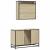 Set mobilier de baie, 2 piese, stejar sonoma, lemn prelucrat GartenMobel Dekor