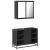 Set mobilier de baie, 2 piese, negru, lemn compozit GartenMobel Dekor