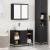 Set mobilier de baie, 2 piese, negru, lemn compozit GartenMobel Dekor