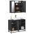 Set mobilier de baie, 2 piese, negru, lemn compozit GartenMobel Dekor