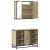 Set mobilier de baie, 2 piese, stejar sonoma, lemn prelucrat GartenMobel Dekor