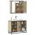 Set mobilier de baie, 2 piese, stejar sonoma, lemn prelucrat GartenMobel Dekor